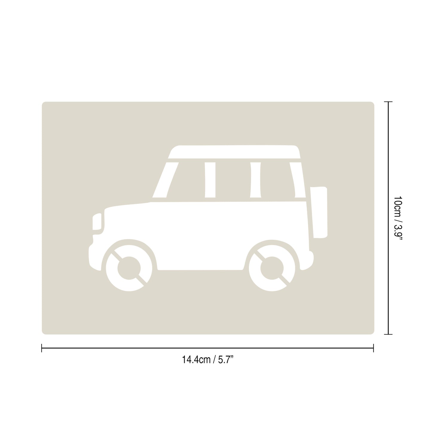 Road Car Stencil Set – 4pc saloon car, sports car, convertible, SUV/4x4 A6 Reusable Mylar Templates for Walls, Cakes, Crafts, Cards & More