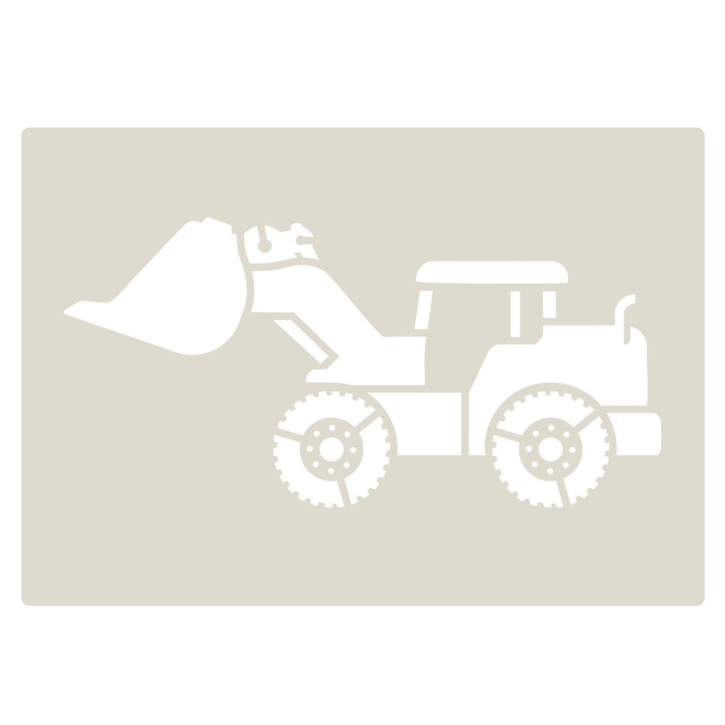 Industrial Vehicles Stencil Set tractor, digger, loader and lorry, 4pc A6 Reusable Mylar Templates for Walls, Cakes, Crafts, Cards & More