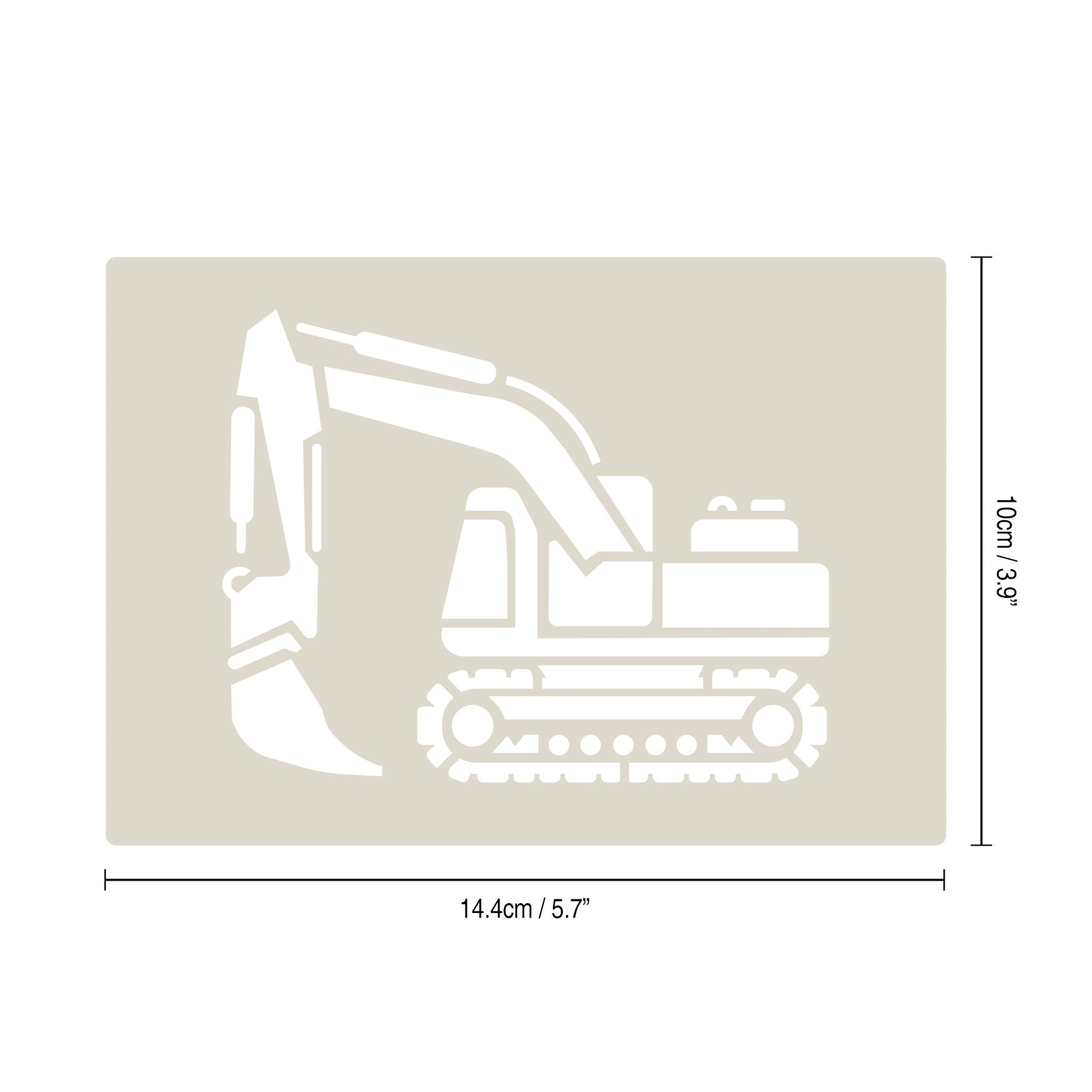 Industrial Vehicles Stencil Set tractor, digger, loader and lorry, 4pc A6 Reusable Mylar Templates for Walls, Cakes, Crafts, Cards & More