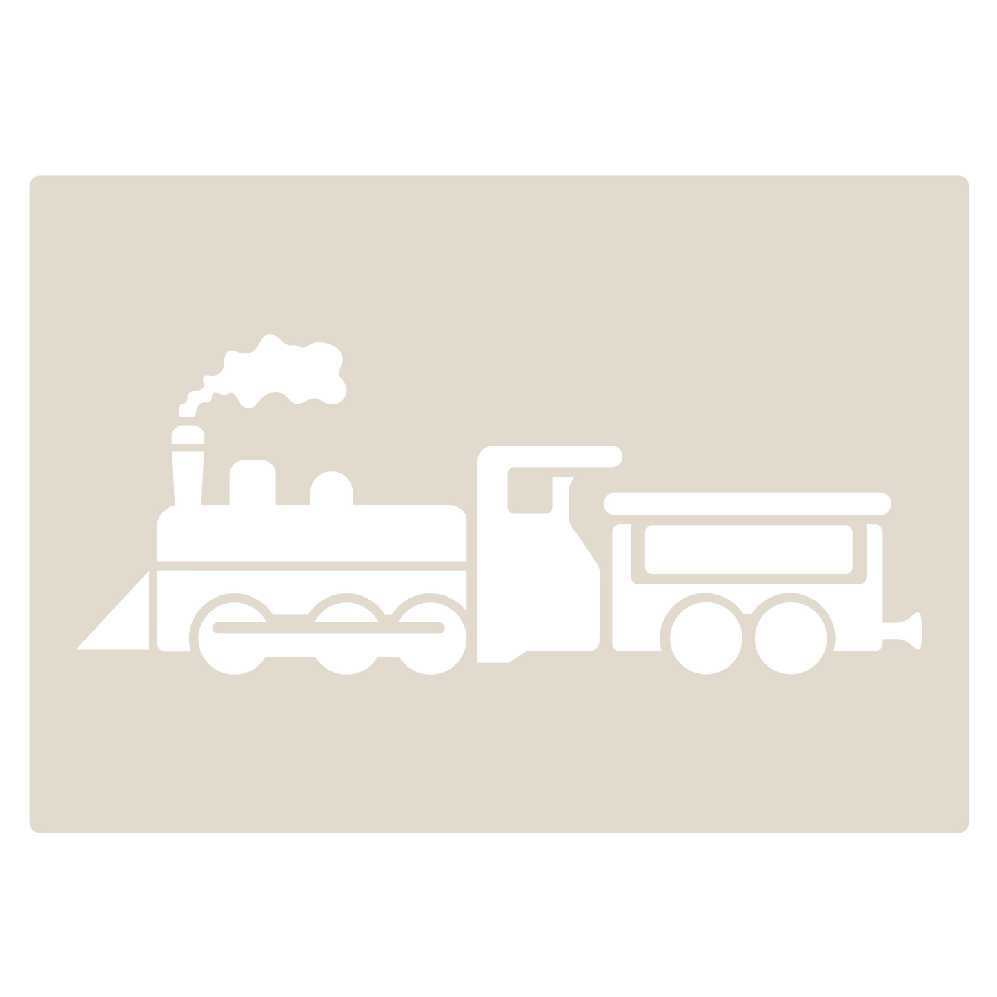 Steam Train Stencil Set – 4pc A6 Reusable Mylar Templates for Walls, Cakes, Crafts, Cards & More