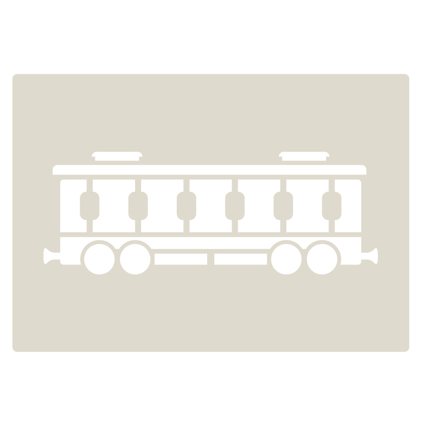 Steam Train Stencil Set – 4pc A6 Reusable Mylar Templates for Walls, Cakes, Crafts, Cards & More