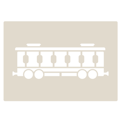 Steam Train Stencil Set – 4pc A6 Reusable Mylar Templates for Walls, Cakes, Crafts, Cards & More
