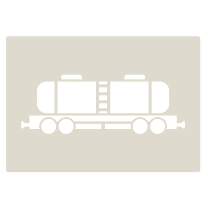 Steam Train Stencil Set – 4pc A6 Reusable Mylar Templates for Walls, Cakes, Crafts, Cards & More