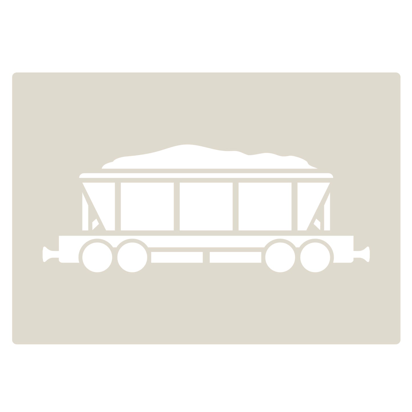 Steam Train Stencil Set – 4pc A6 Reusable Mylar Templates for Walls, Cakes, Crafts, Cards & More