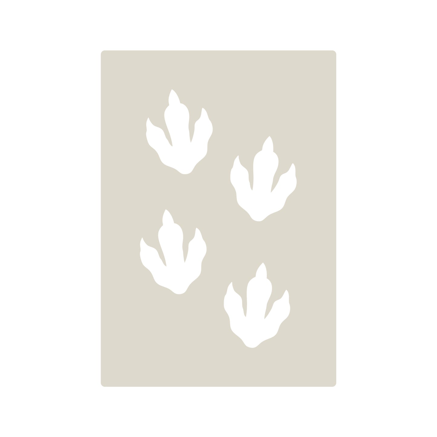4pc Dinosaur Fossils & Footprints Stencil Set