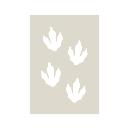 4pc Dinosaur Fossils & Footprints Stencil Set