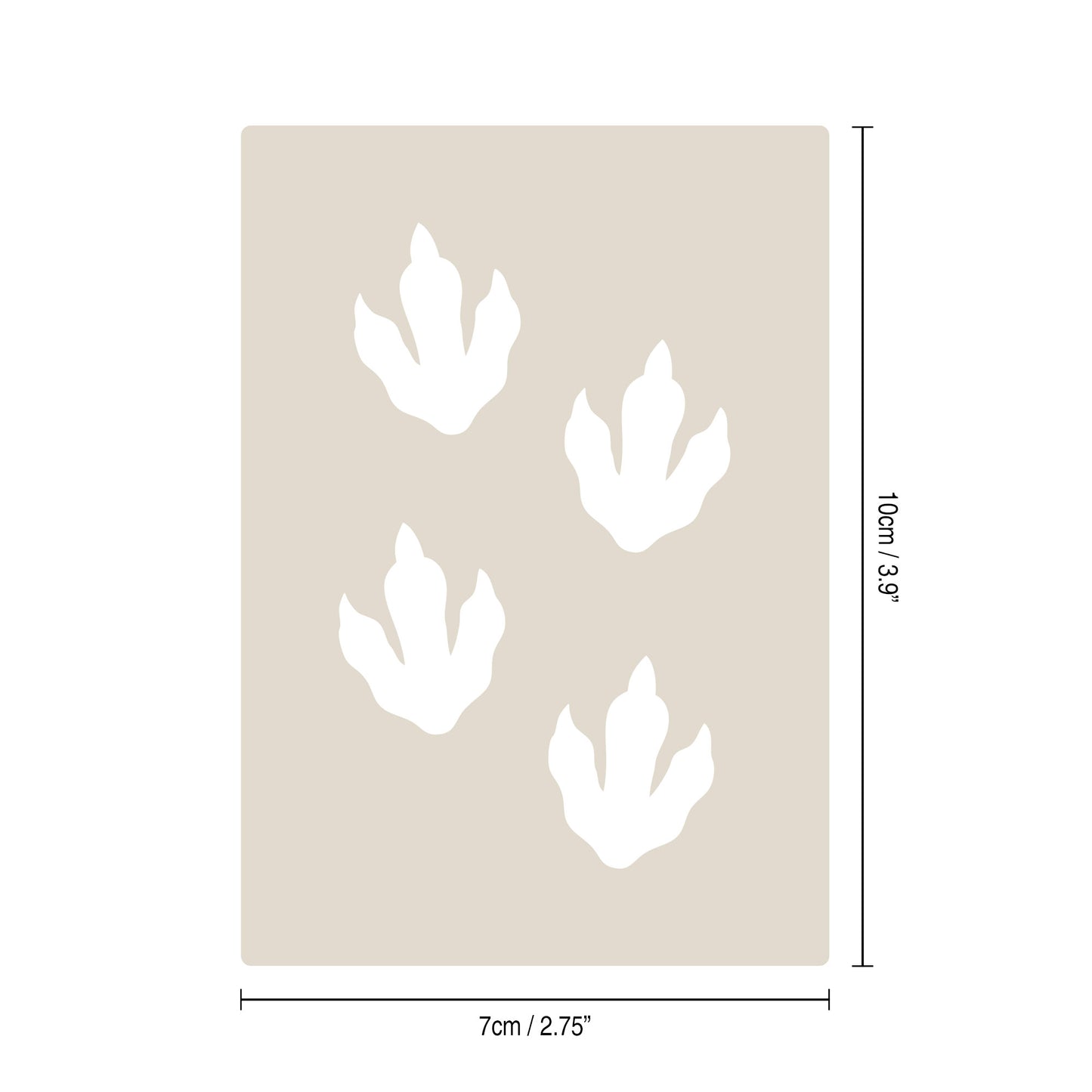 4pc Dinosaur Fossils & Footprints Stencil Set