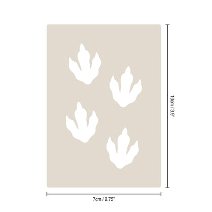 4pc Dinosaur Fossils & Footprints Stencil Set