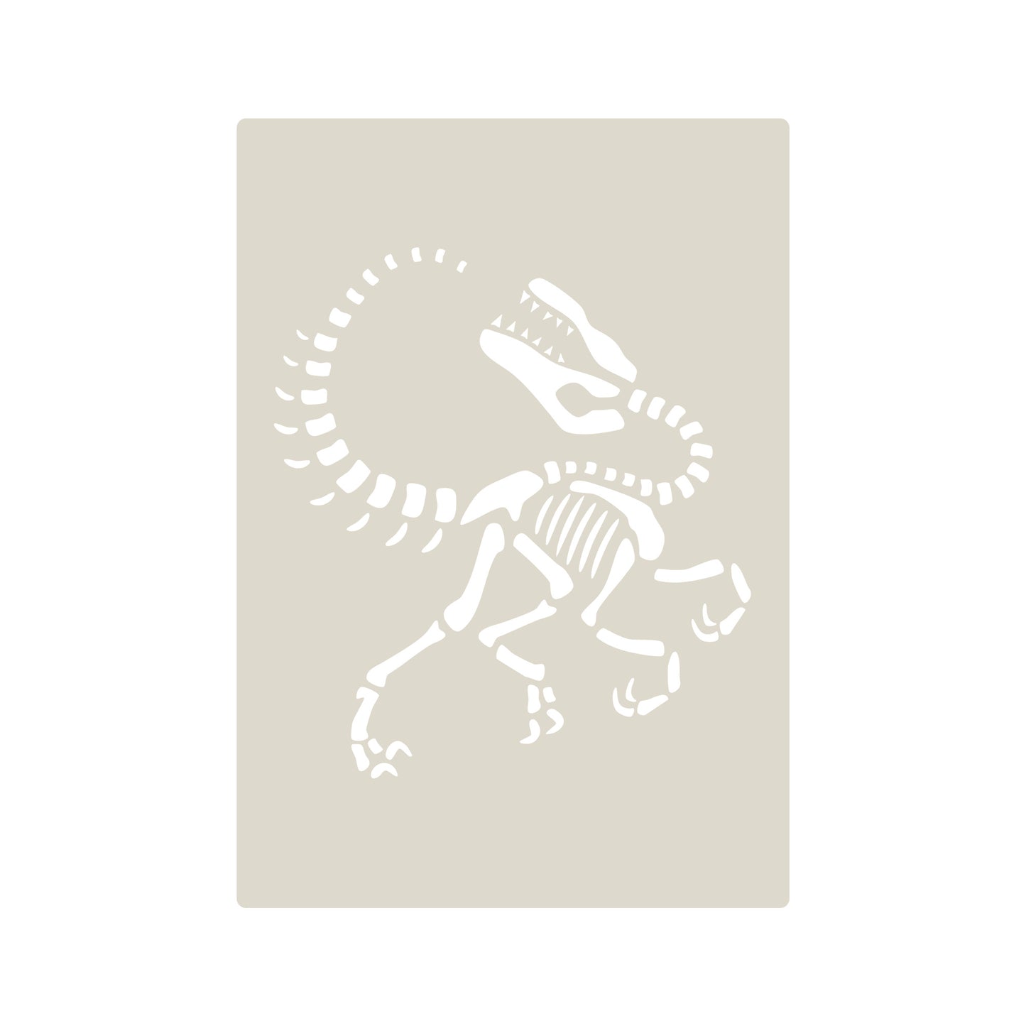 4pc Dinosaur Fossils & Footprints Stencil Set