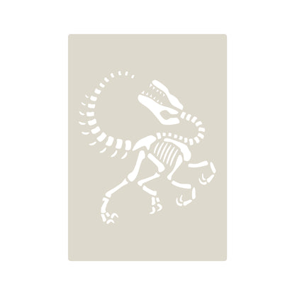 4pc Dinosaur Fossils & Footprints Stencil Set