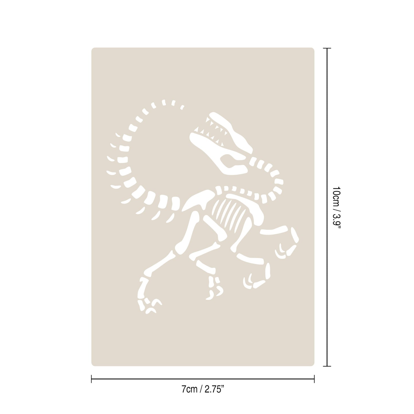 4pc Dinosaur Fossils & Footprints Stencil Set