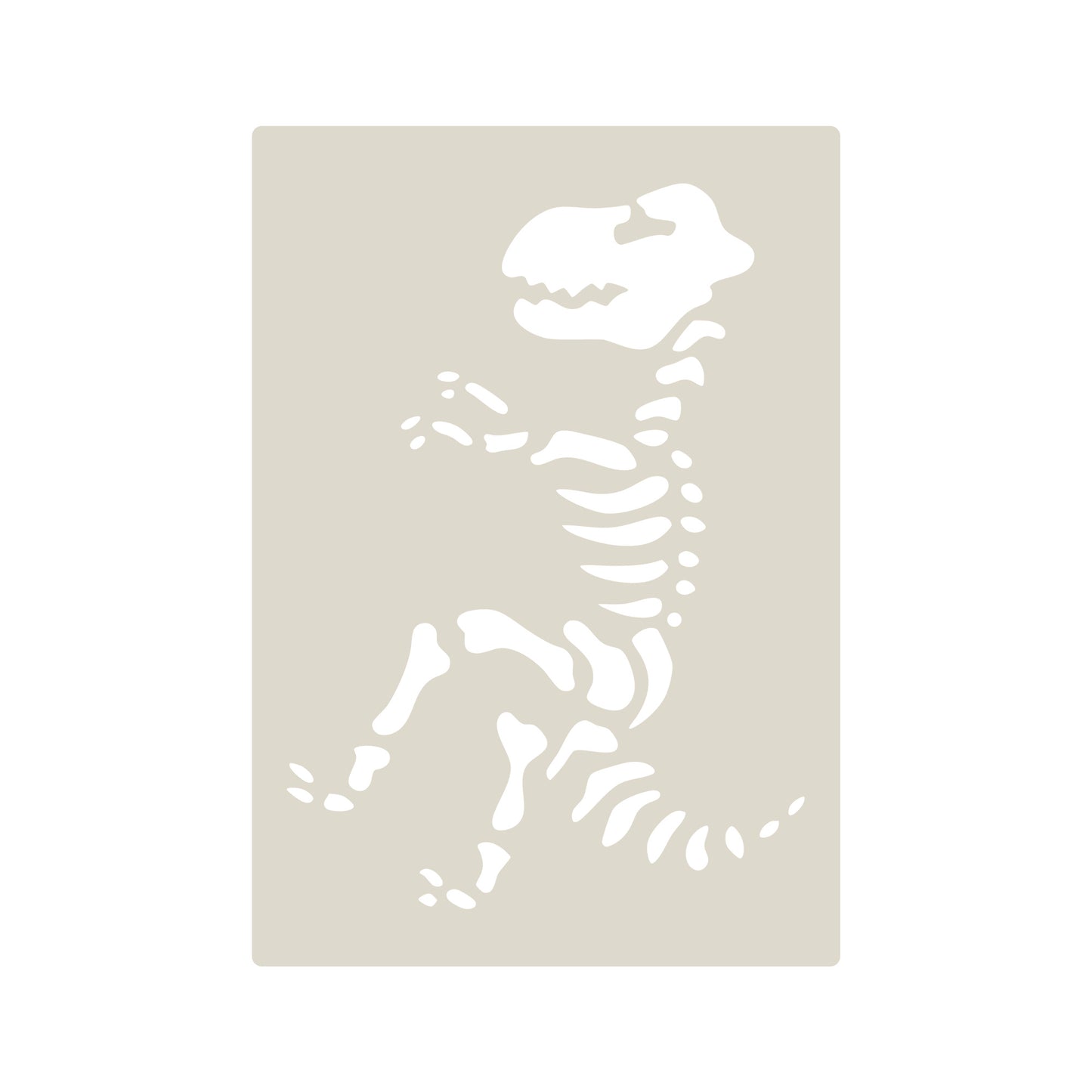 4pc Dinosaur Fossils & Footprints Stencil Set