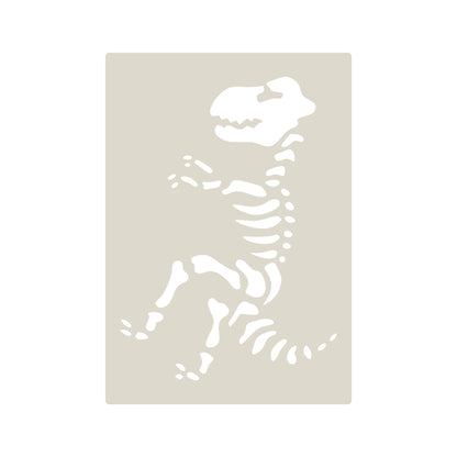 4pc Dinosaur Fossils & Footprints Stencil Set