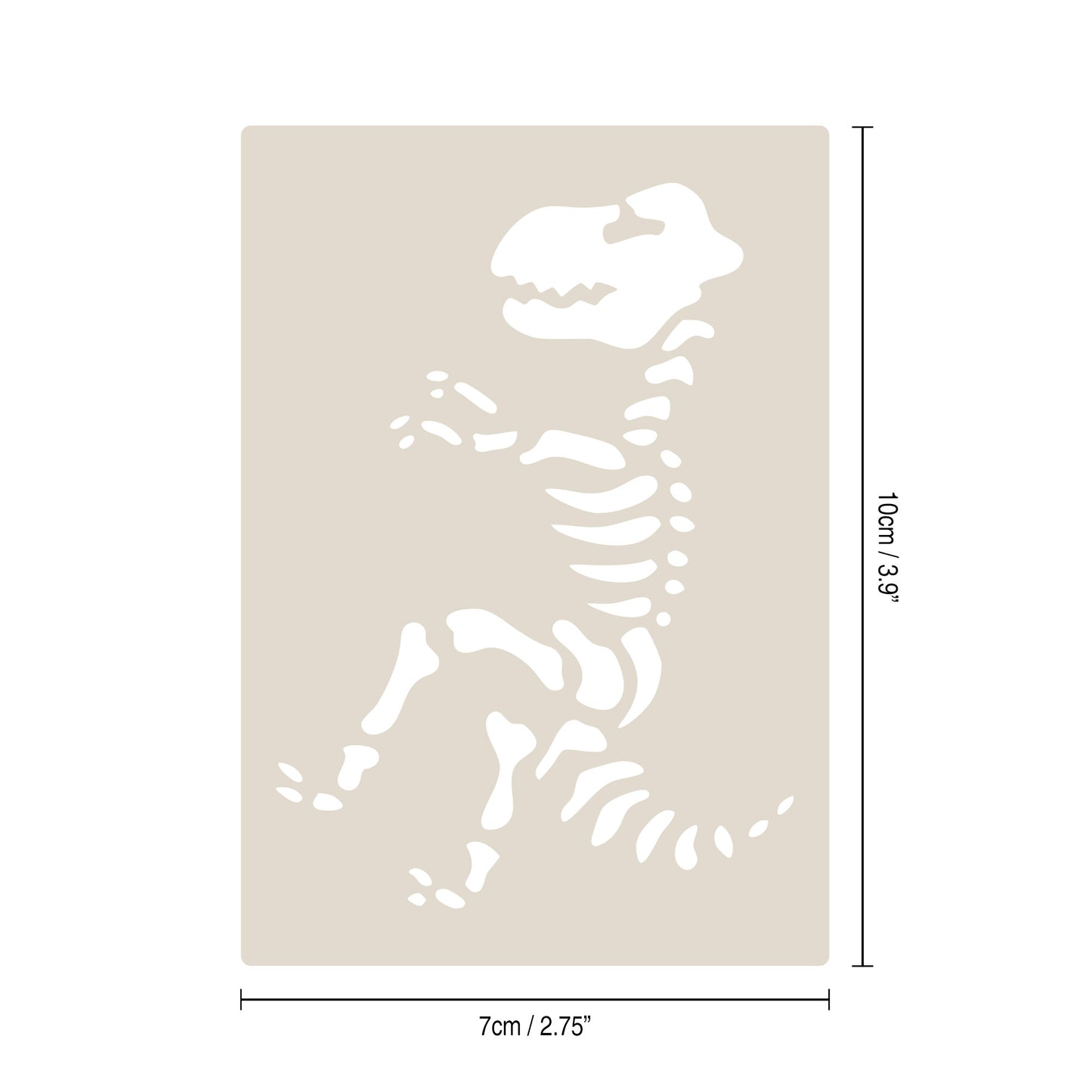4pc Dinosaur Fossils & Footprints Stencil Set