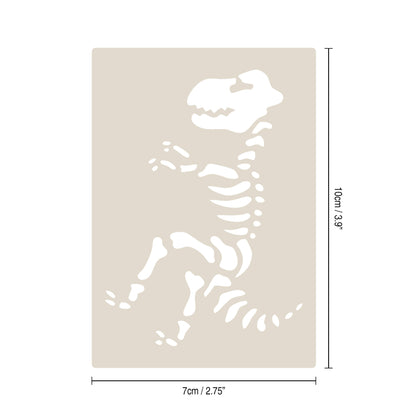 4pc Dinosaur Fossils & Footprints Stencil Set