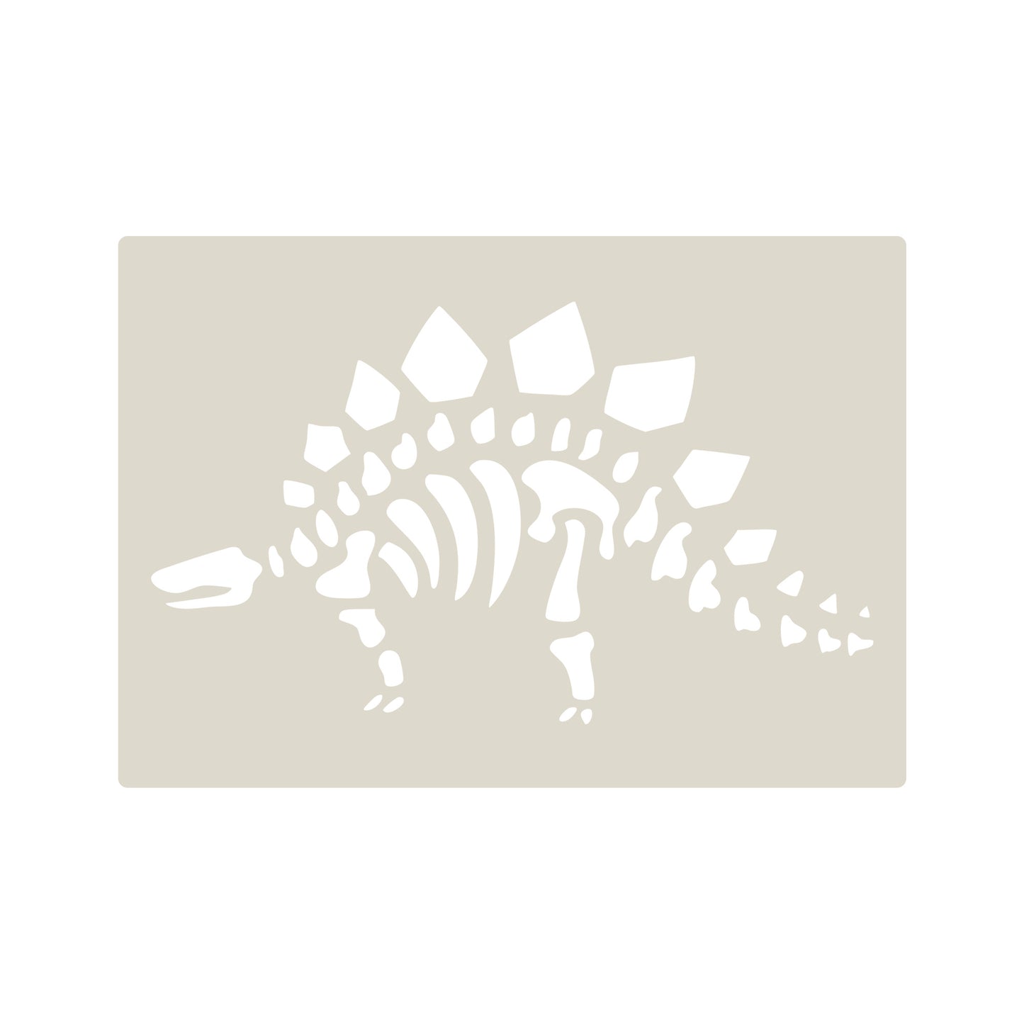4pc Dinosaur Fossils & Footprints Stencil Set
