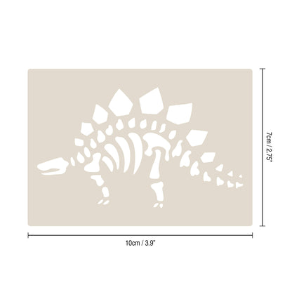 4pc Dinosaur Fossils & Footprints Stencil Set