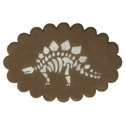 4pc Dinosaur Fossils & Footprints Stencil Set