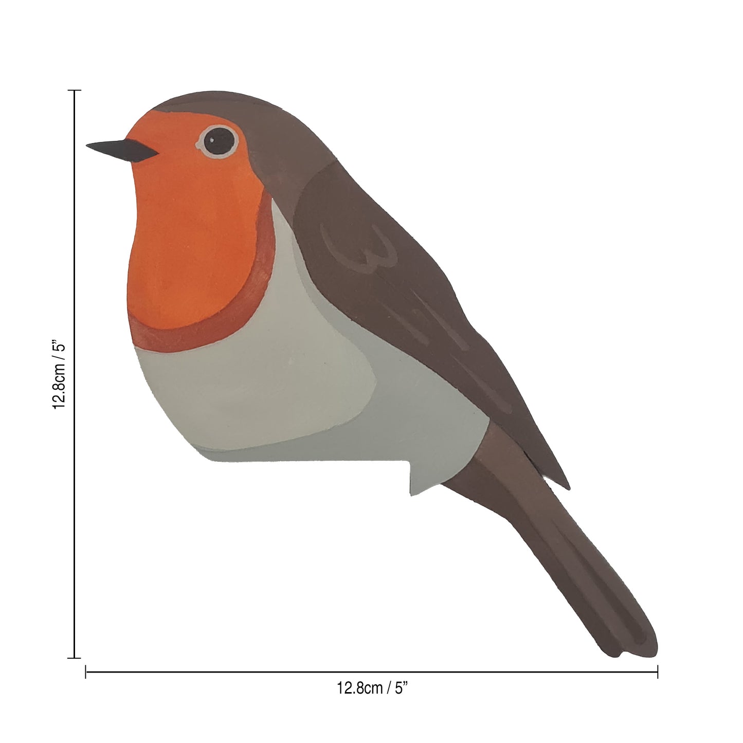 Robin Hand Painted Wooden Bird Corner Decoration - Left or Right Facing - Perfect For Door Frames, Cupboards, Light Switches, Pictures & More