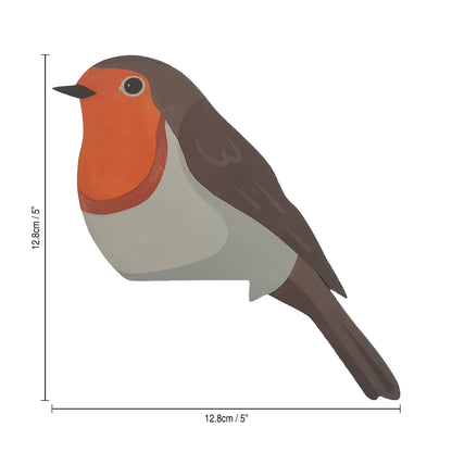 Robin Hand Painted Wooden Bird Corner Decoration - Left or Right Facing - Perfect For Door Frames, Cupboards, Light Switches, Pictures & More
