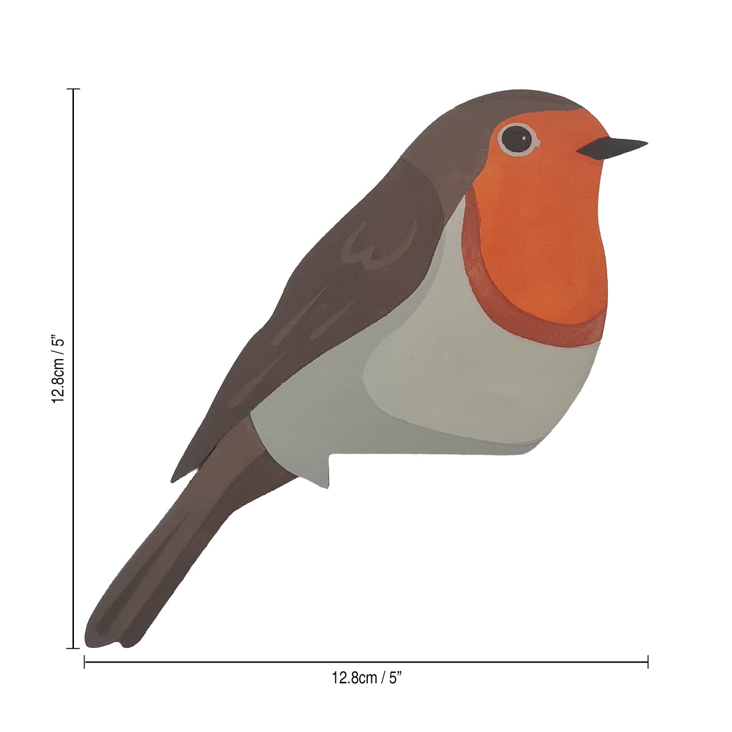 Robin Hand Painted Wooden Bird Corner Decoration - Left or Right Facing - Perfect For Door Frames, Cupboards, Light Switches, Pictures & More