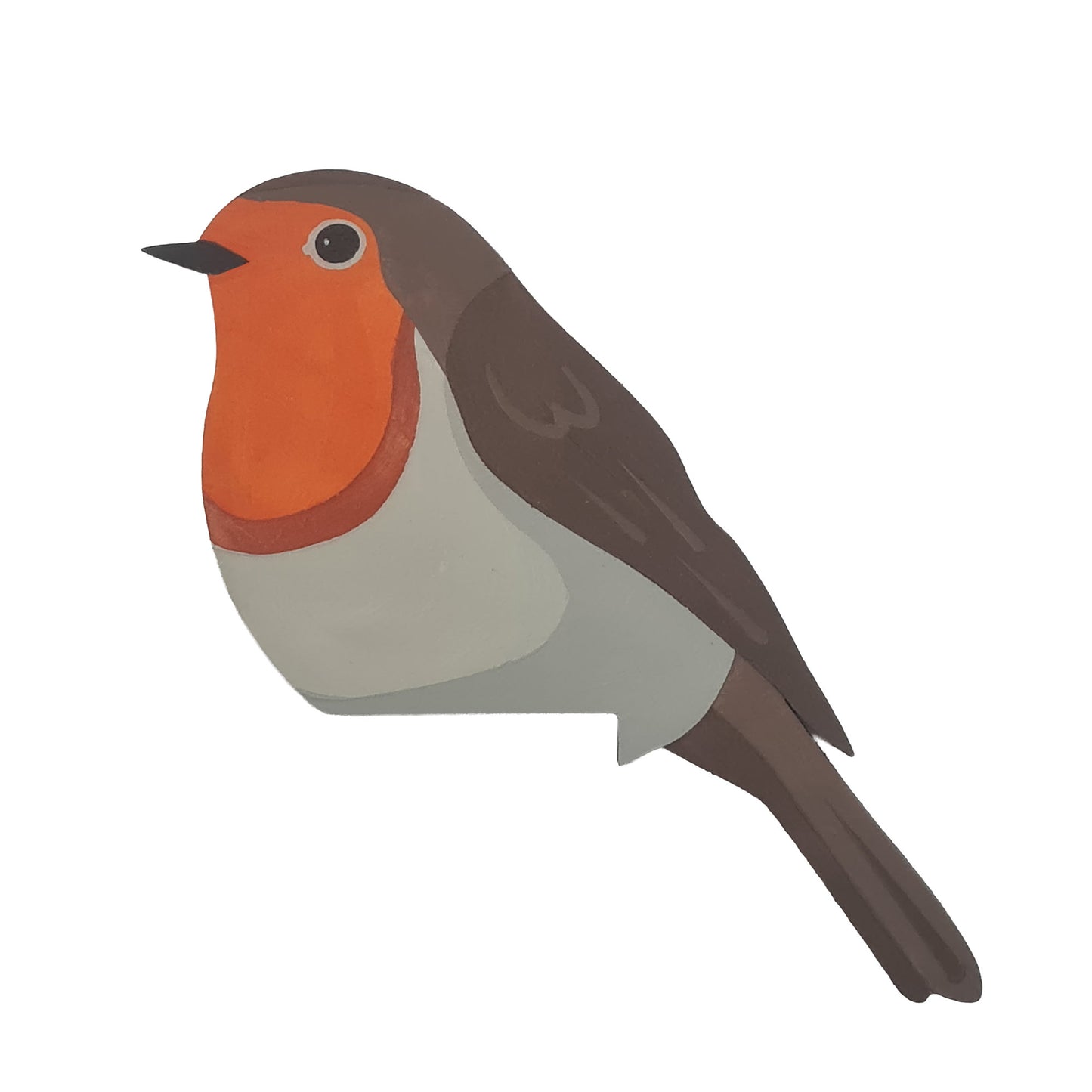 Robin Hand Painted Wooden Bird Corner Decoration - Left or Right Facing - Perfect For Door Frames, Cupboards, Light Switches, Pictures & More