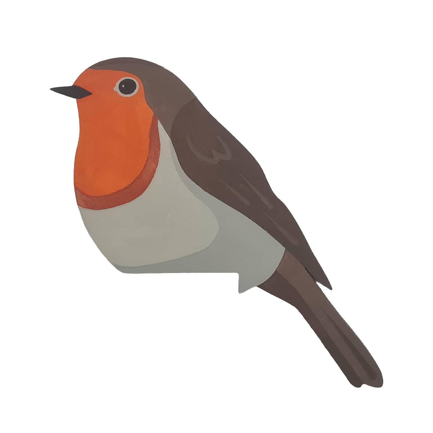 Robin Hand Painted Wooden Bird Corner Decoration - Left or Right Facing - Perfect For Door Frames, Cupboards, Light Switches, Pictures & More