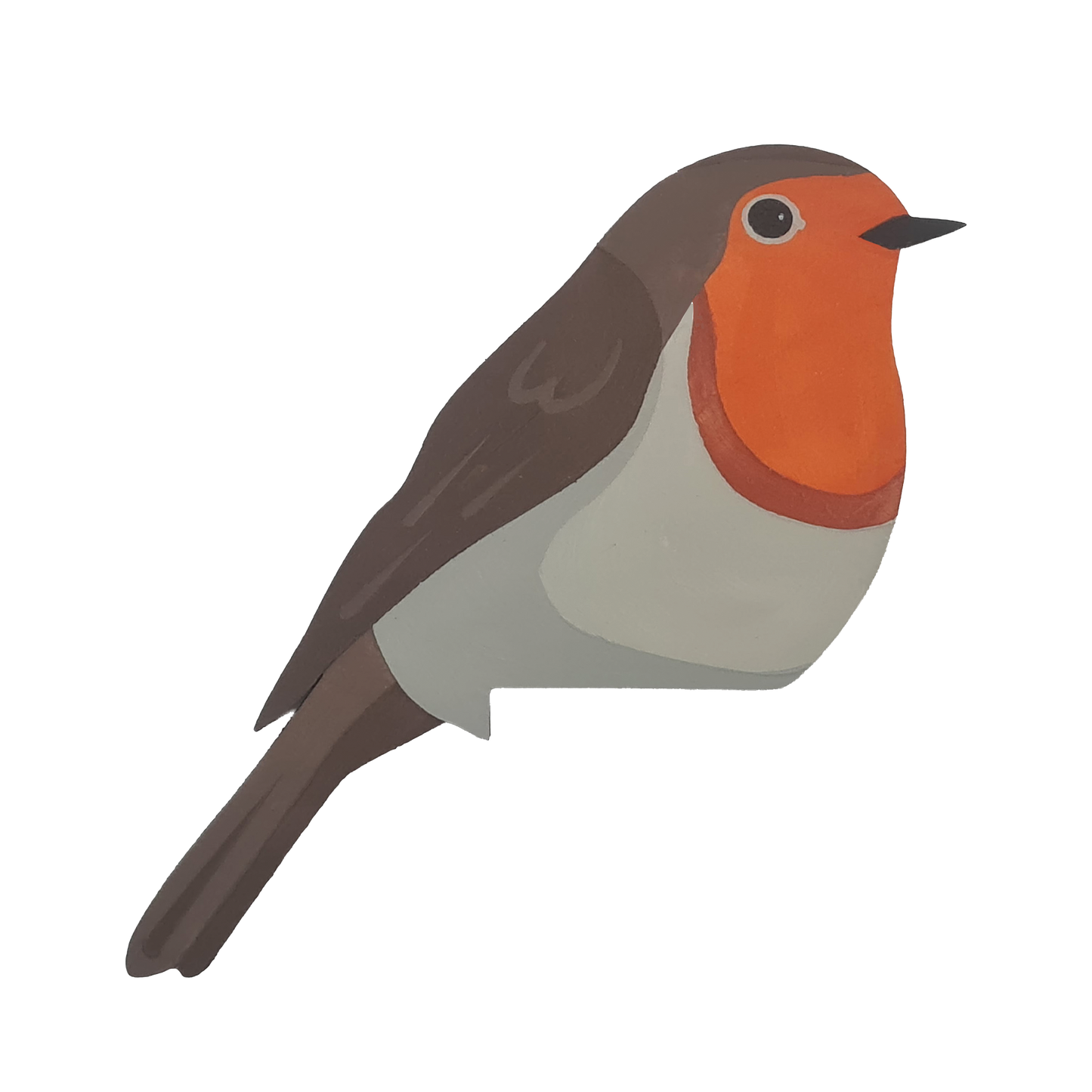 Robin Hand Painted Wooden Bird Corner Decoration - Left or Right Facing - Perfect For Door Frames, Cupboards, Light Switches, Pictures & More