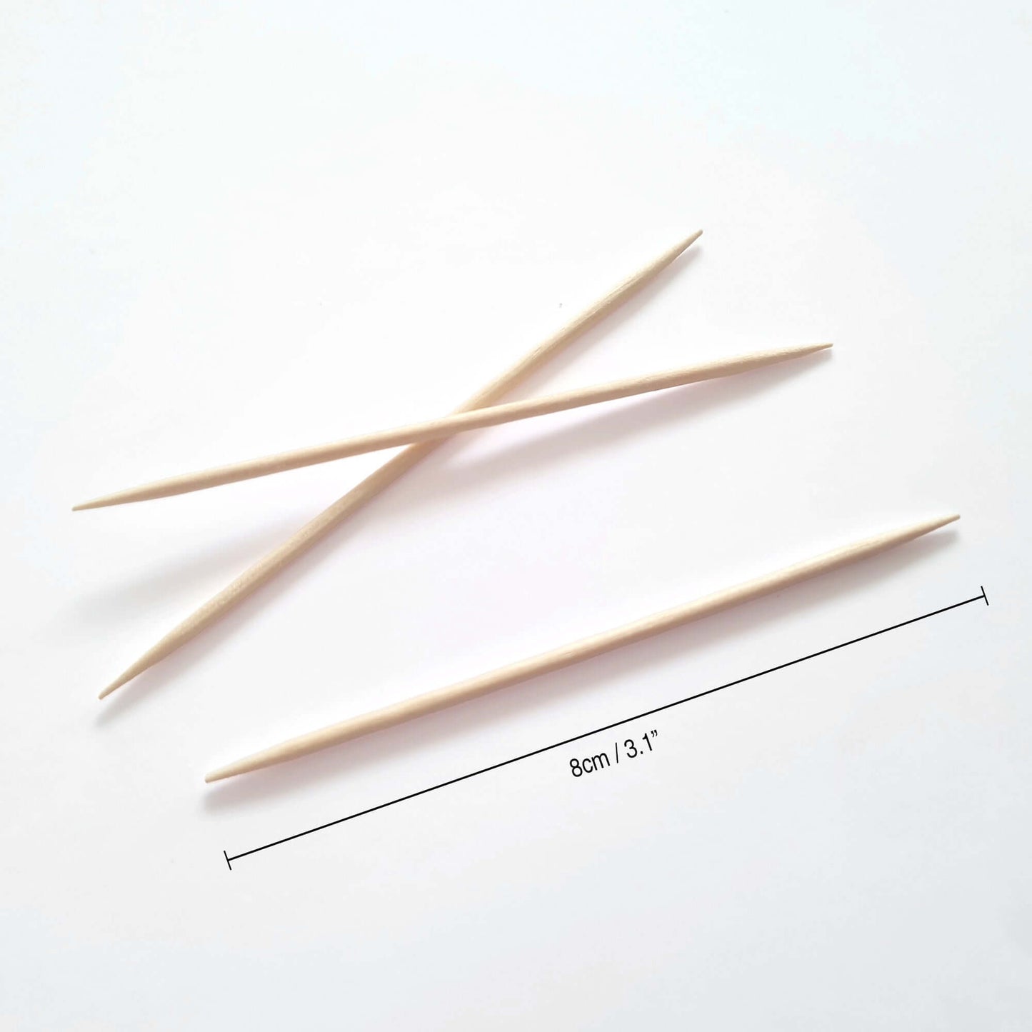 200 Wooden Cocktail Sticks - Premium Birchwood Double Pointed 8cm - Food Safe & 100% Biodegradable - for Food, Cocktails & Oral Hygiene