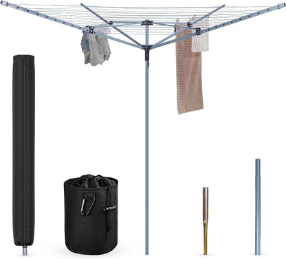 60M Rotary Airer Dryer with Cover and Metal Spike