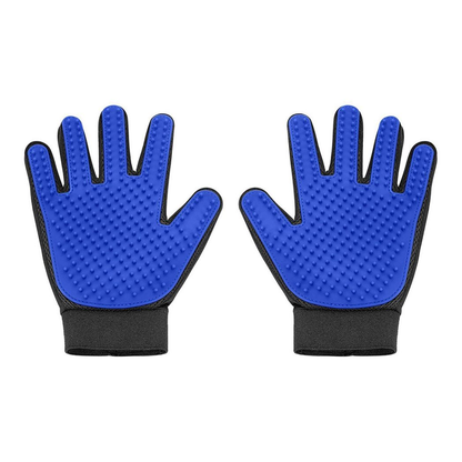 Cat And Dog Grooming Gloves 1 Pair - Blue