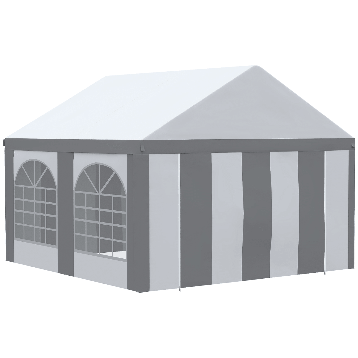 4 x 4m Party Tent, Marquee Gazebo with Sides, Four Windows and Double Doors