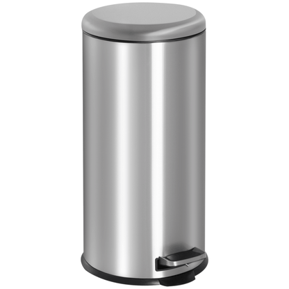 Stainless Steel 30L Pedal Bin, 29.2 cm-Black/Silver