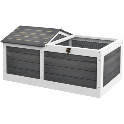 Tortoise House with Openable Top, Tray, for Indoor and Outdoor use - Grey