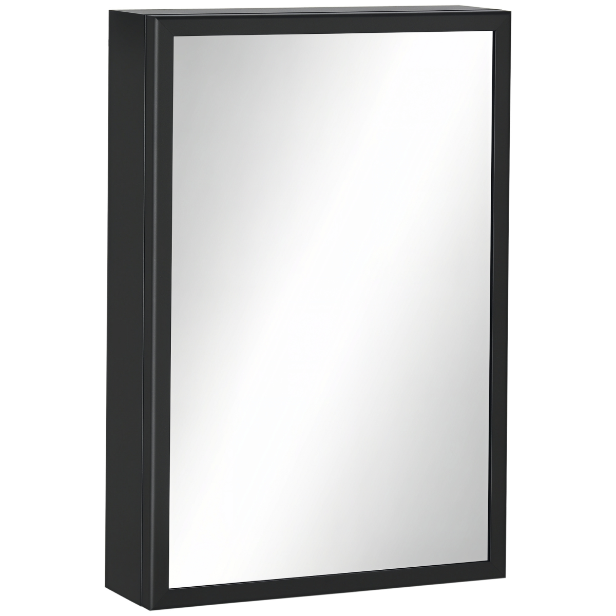 kleankin Wall Mounted Bathroom Cabinet with Mirror and Storage Shelves