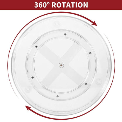 Transparent Turntable Organizer