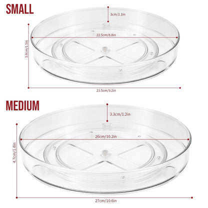 Transparent Turntable Organizer