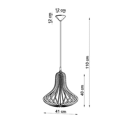 Pendant Elza Scandinavian Design Lamp Wood  E27