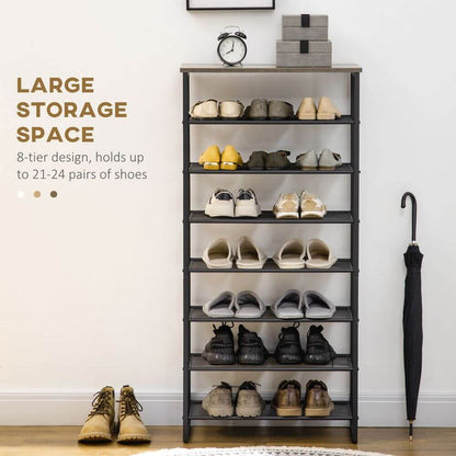 8-tier Shoe Rack Storage Shelf for 21-24 Pairs