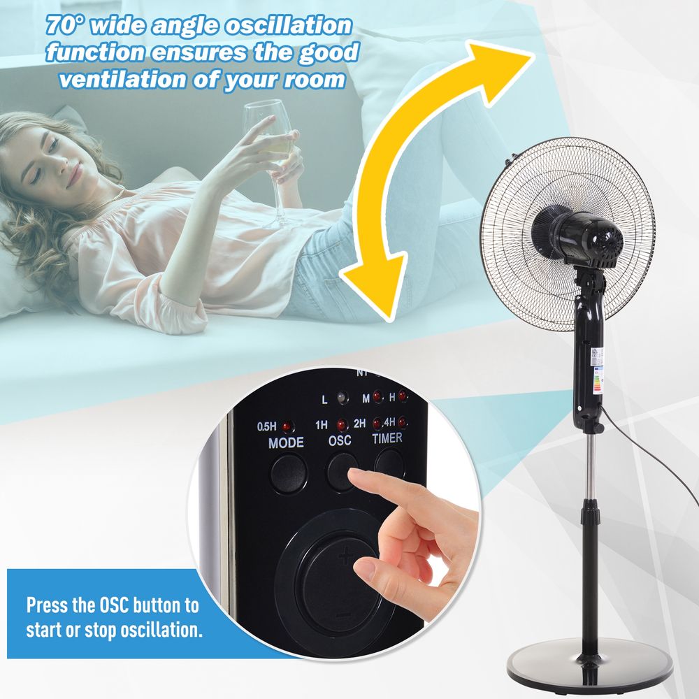 Oscillating Floor Fan Indoor Air Tower Standing