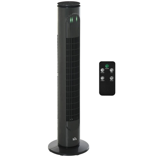 Dark Grey Tower Fan, 3 Speed 3 Mode, Timer, Oscillation, Remote