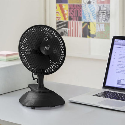 Neo Mini Clip Base Mount Desk Fan - Black