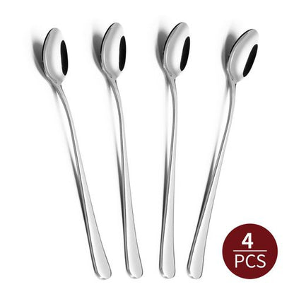 Vinsani 4pcs Stainless Steel Long Handle Latte Spoons