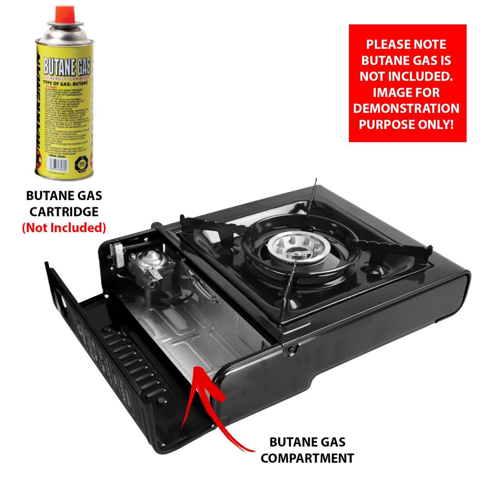 Portable Camping Gas Stove - Black