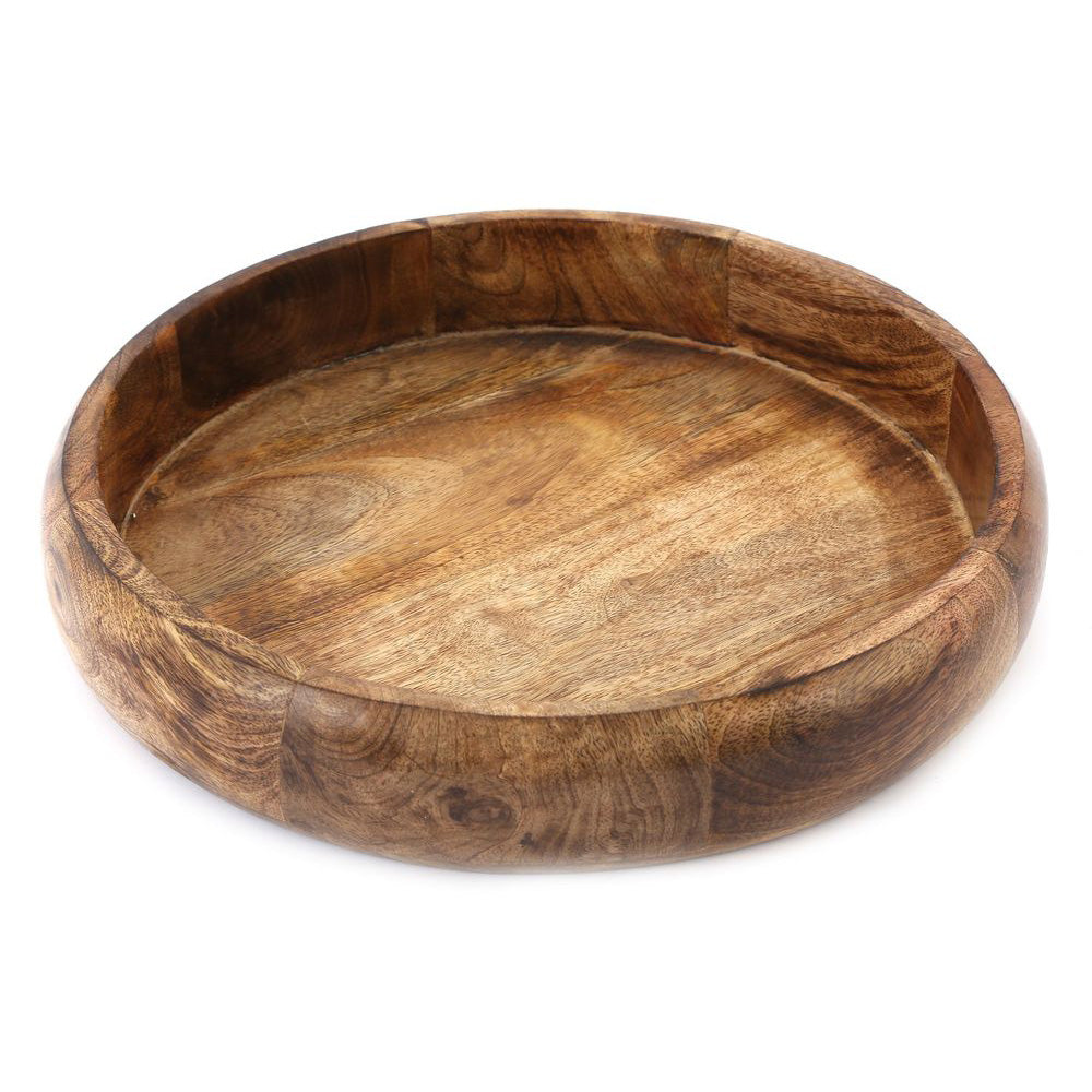 Shallow Wooden Bowl 34cm