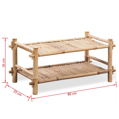 2-Tier Bamboo Shoe Rack A Stylish and Compact Storage Organizer