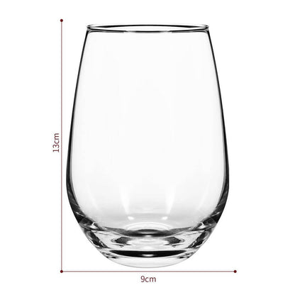 Set of 6 Traditional Crescent Highball Glass Tumblers - 510ml (17.2oz) Highball Glasses