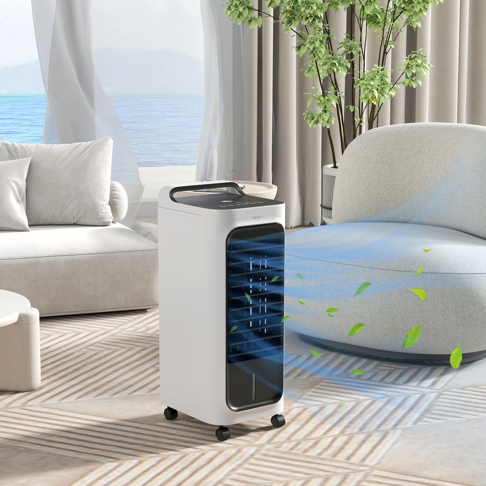 Mobile Air Cooler for Home Office, with Oscillation, Ice Packs