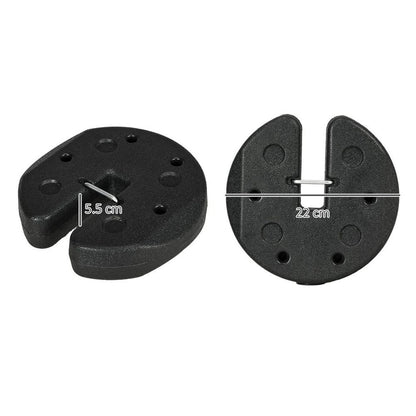 Outsunny Gazebo Weights Set of 4 with Reinforce Pins and Easy Carry Belt, 12KG