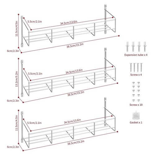 Vinsani 5 Tier Herb And Spice Rack